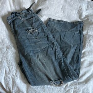 Women's Distressed Straight Leg Jeans